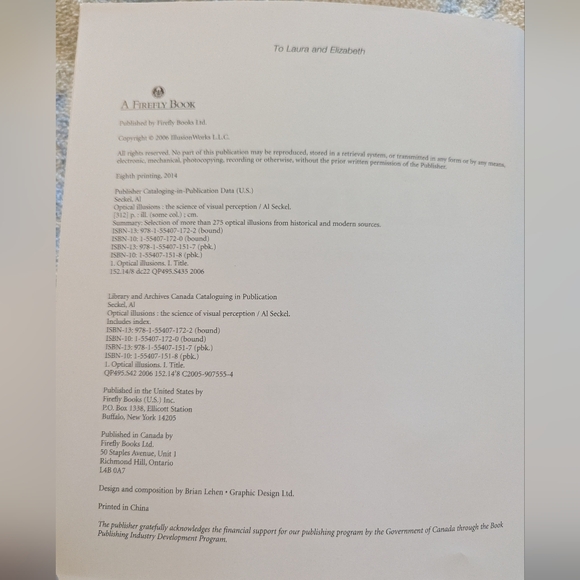 Optical Illusions Book  The Science of Visual Perception Seckel, Al Color Englis - Picture 6 of 8